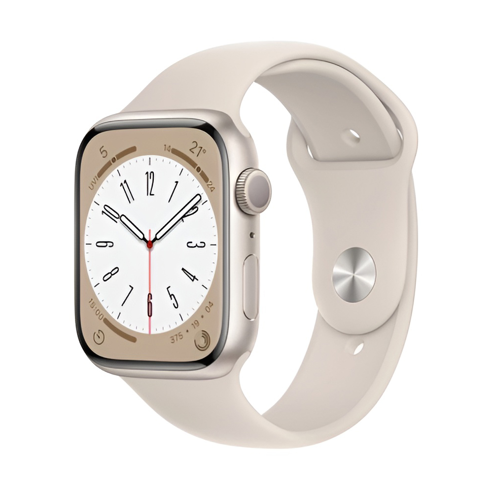 Apple Watch Series 8 GPS 45mm, Starlight Aluminium Starlight Sport Band