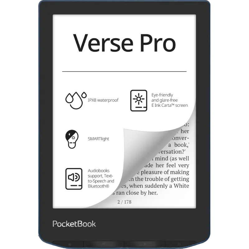 Электронная книга PocketBook Verse PRO 634, Лазурный