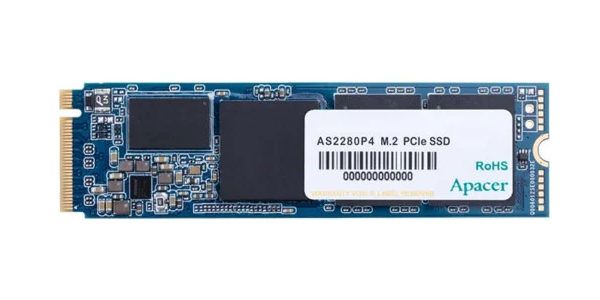 .M.2 NVMe SSD 1.0TB  Apacer AS2280P4 [PCIe 3.0 x4, R/W:3000/2000MB/s, 530K/420K IOPS, 800TB, 3D TLC]