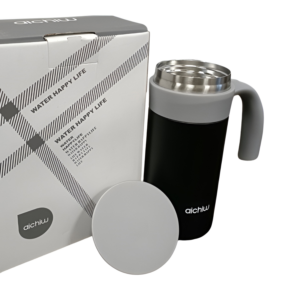 Aichiw Thermos Mug with infuse system AI-DS13 400 ML, Black