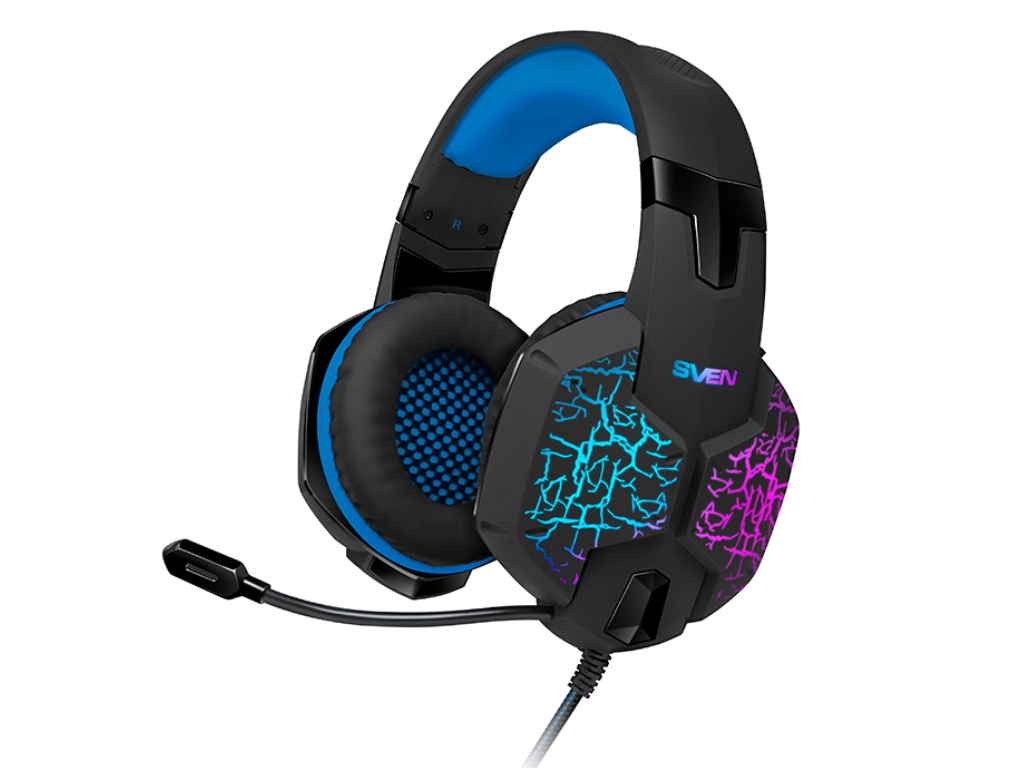 SV AP-U1500MV. SVEN AP-U1500MV, Gaming Headphones with microphone, Surround sound 7.1, Dynamic Backlight, Passive noise reduction, 2.2m, USB, Black