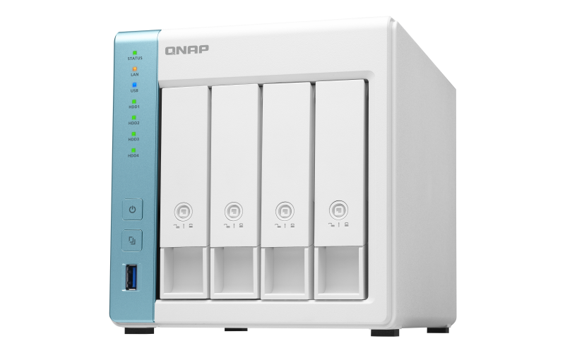QNAP "TS-431K", 4-bay, AnnapurnaLabs 4-core 1.7GHz, 1Gb DDR3, 2x1GbE