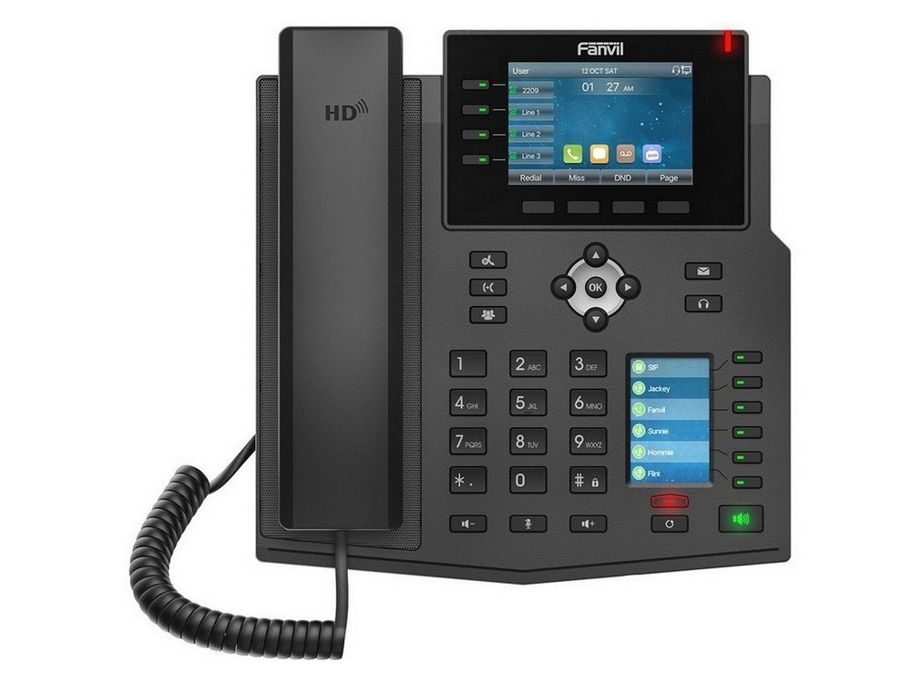 Fanvil X5U Black, High-end IP phone, Colour Display