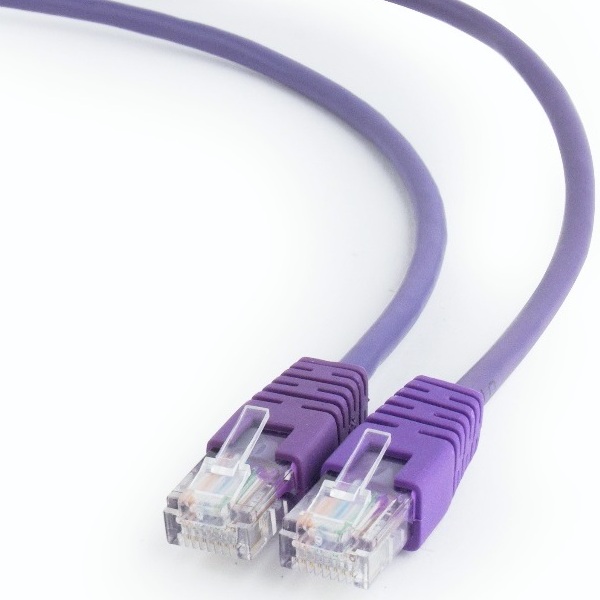  2m, Patch Cord  Purple, PP12-2M/V, Cat.5E, Cablexpert, molded strain relief 50u" plugs