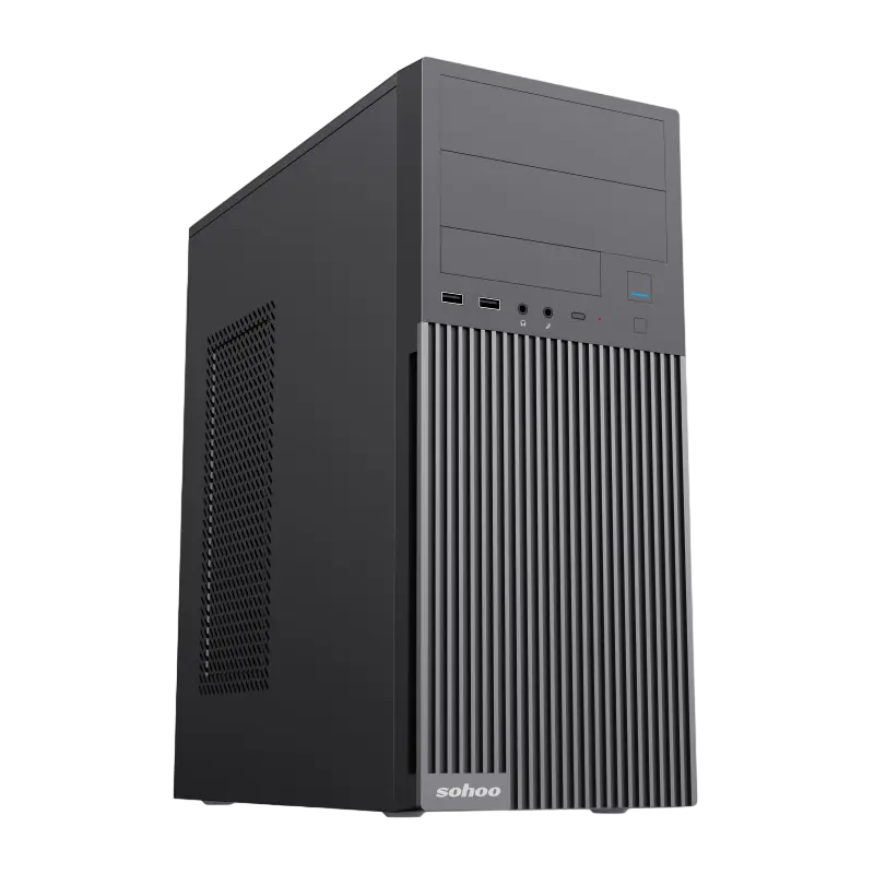Компьютерный корпус Sohoo 2815BK, Midi-Tower, ATX, Чёрный