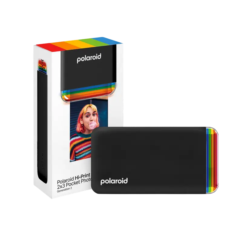 Фотопринтер Polaroid Hi-Print 2x3 Generation 2 + Paper, 54 x 86 мм, Чёрный