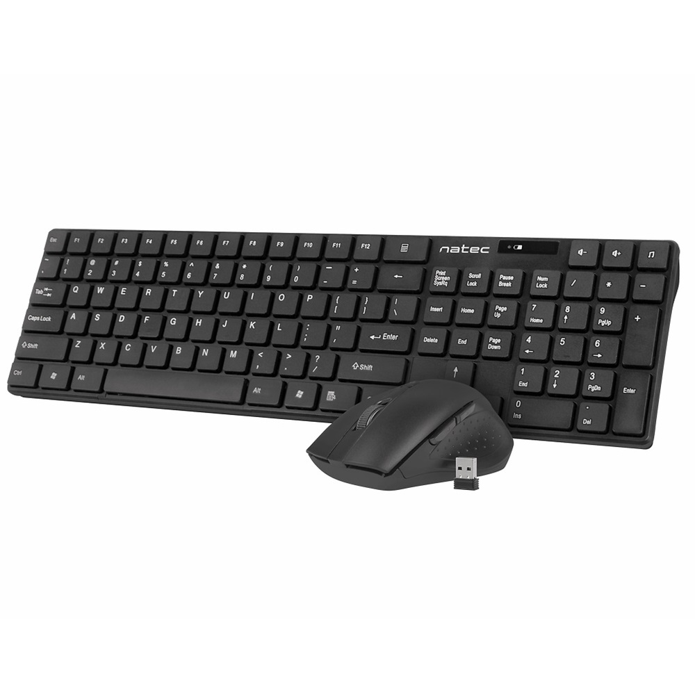 Natec Wireless Combo Keyboard+Mouse Stingray, Black