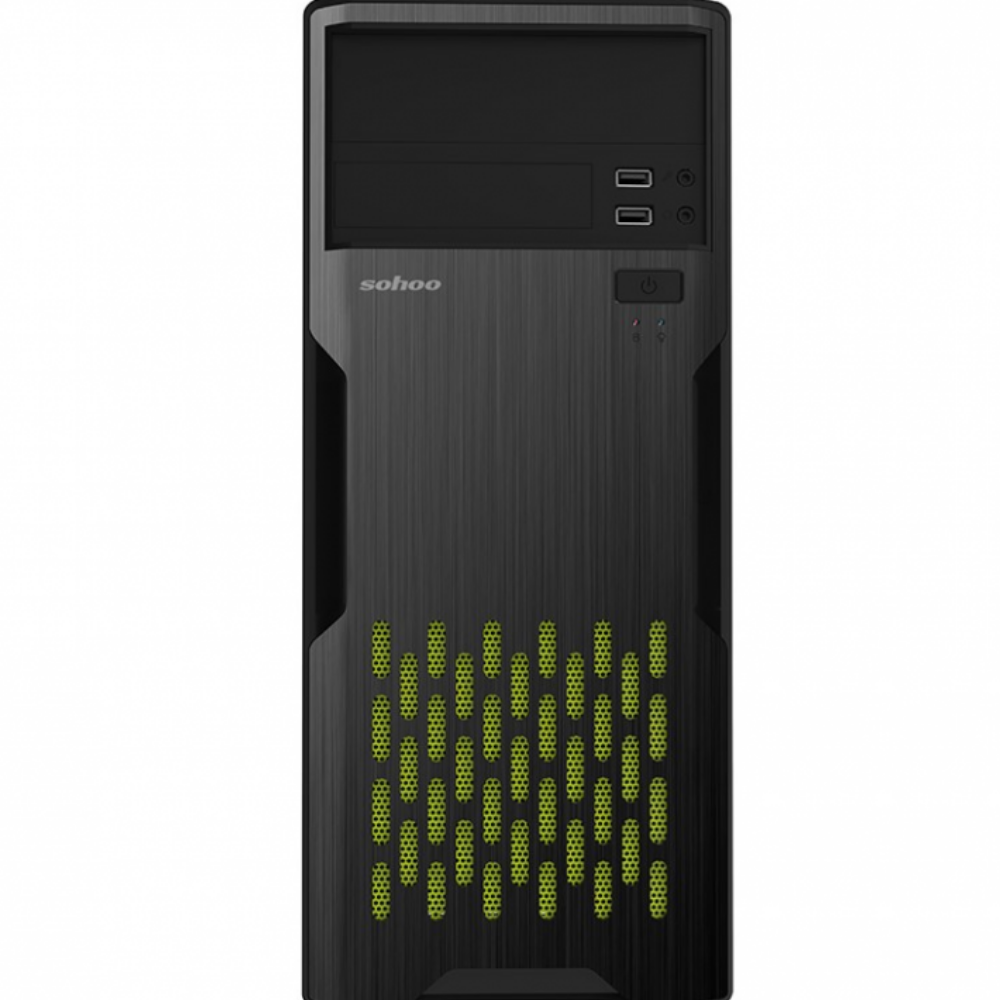 Case ATX 500W Sohoo 2810BG, 2xUSB2.0, Black, ATX-500W-12cm,процессоры ,оперативная память, ssd, M2, hdd, кейсы