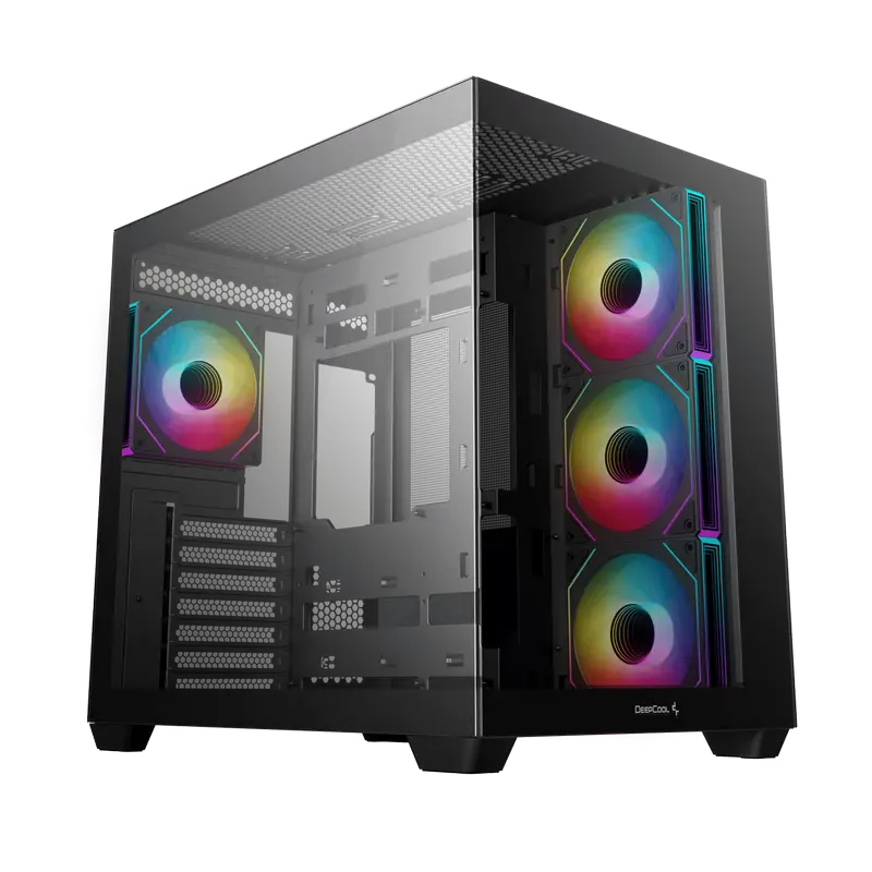 Компьютерный корпус Deepcool CG530 4F, Midi-Tower, Без блока питания, Чёрный