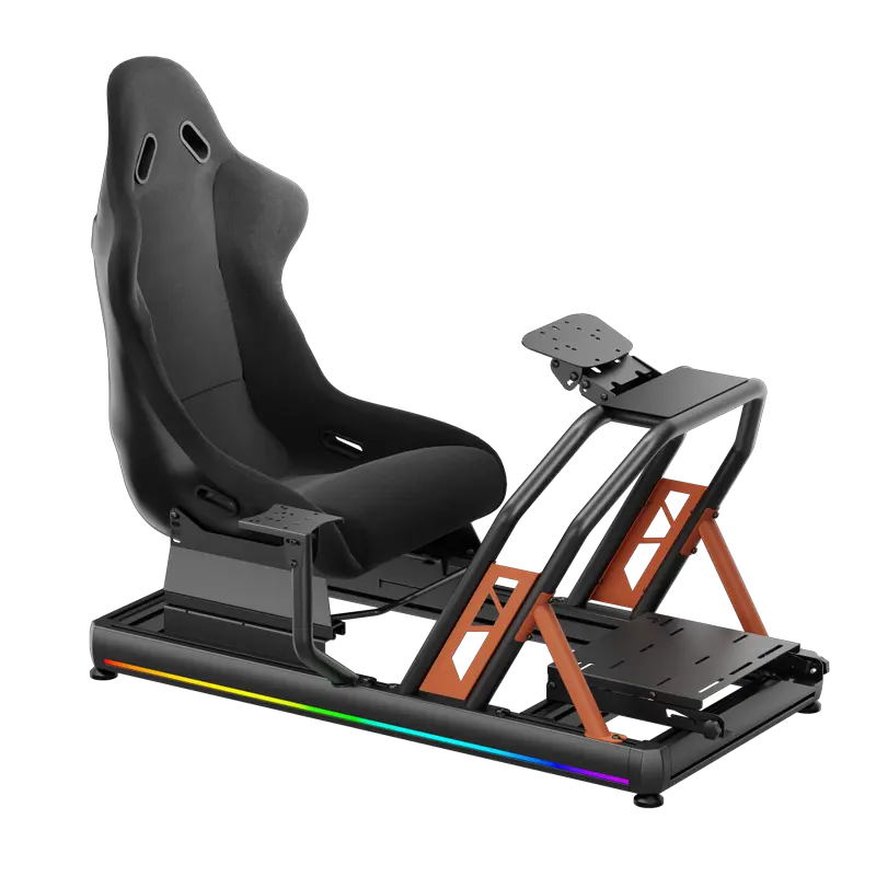 Игровое кресло Lumi LRS08-BS02-KP01, Ткань, Черный | Оранжевый
