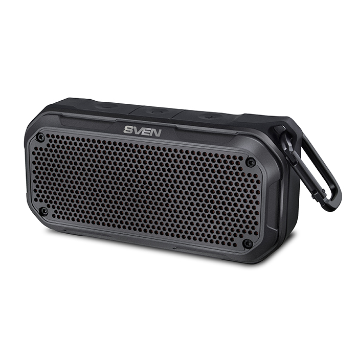 SVEN PS-240 Black, Bluetooth Waterproof Portable Speaker, 12W RMS, Water protection (IPx7), LED disp