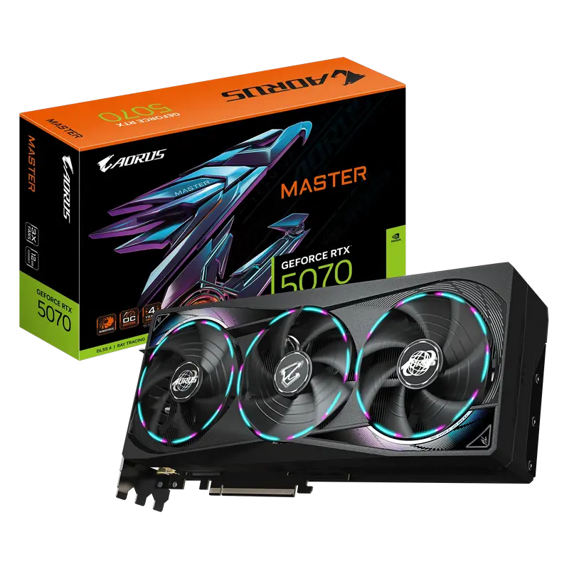 Видеокарта Gigabyte GV-N5070AORUS M-12GD, 12ГБ GDDR7 192бит