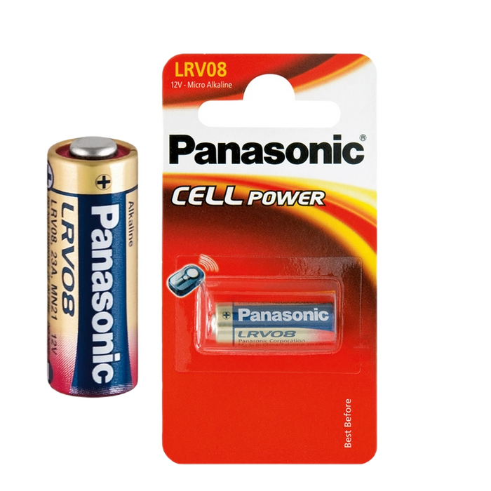  LR08 Panasonic "CELL Power" 12V, Alkaline, Blister*1, LRV08L/1BE, (23A, 8LR23)