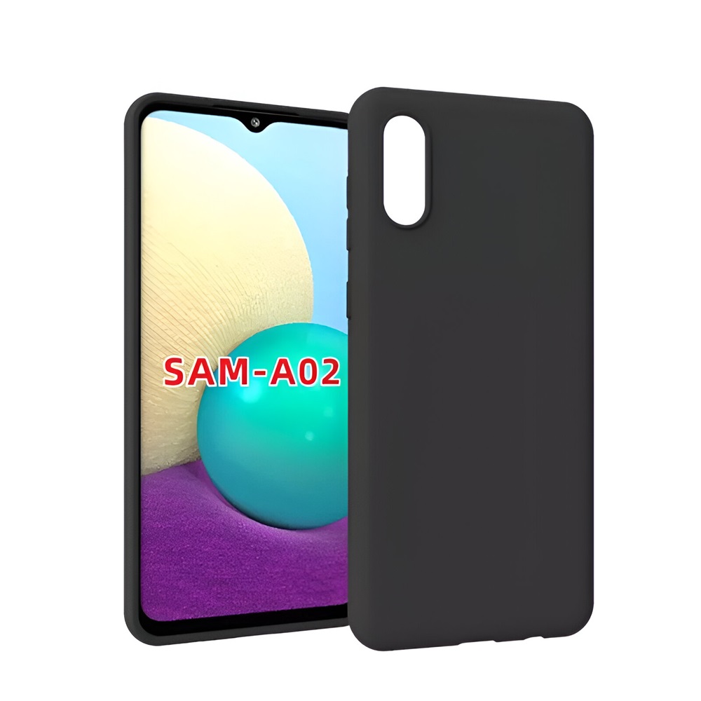 Helmet Case Liquid Silicone Samsung A02, Black