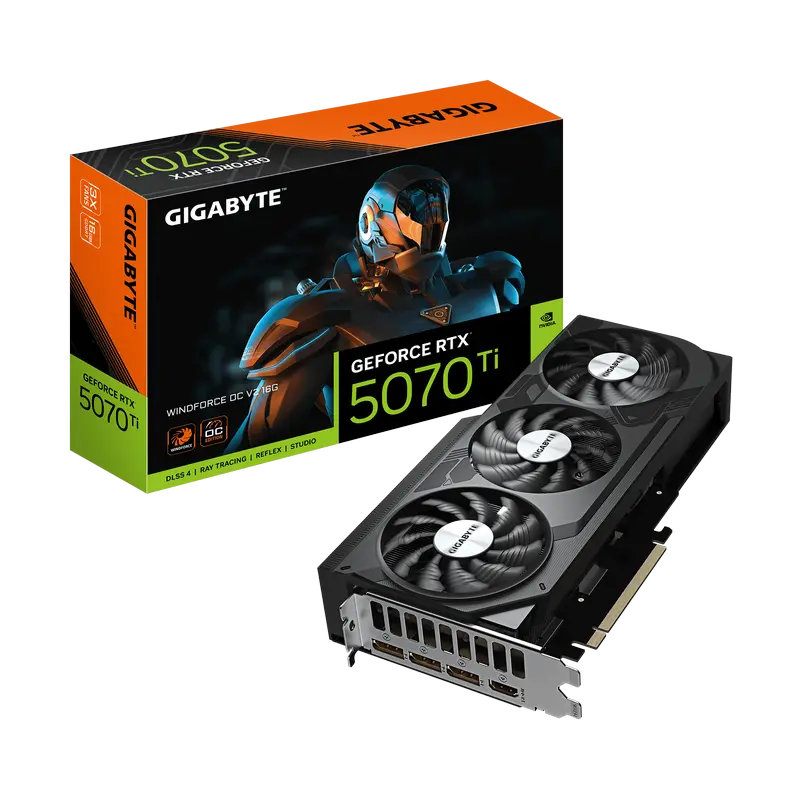 Видеокарта Gigabyte GV-N507TWF3OCV2-16GD, 16 ГБ GDDR7 256бит
