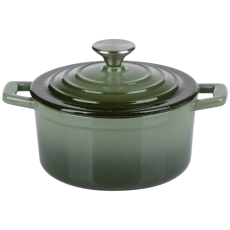 Кастрюля Alpina Cast Iron, 0,8л, 14см, Зелёный