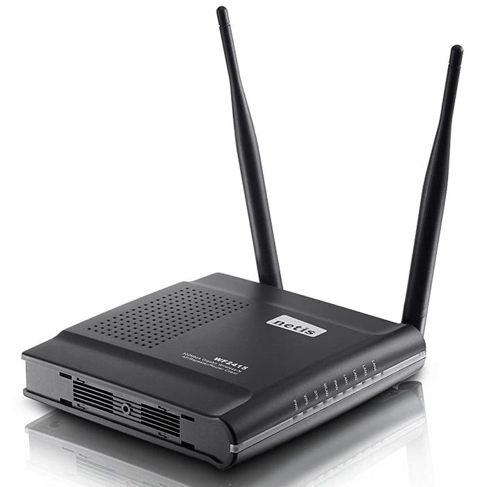 Wi-Fi N Netis Router, "WF2415", 300Mbps, Gbit Ports, 2x5dBi Fixed Antennas