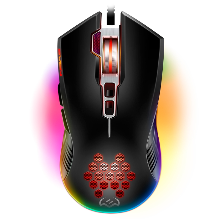 Gaming Mouse SVEN RX-G850, 500-6400 dpi, 8 buttons, 166g., Ambidextrous, Programmable, Built-in memo