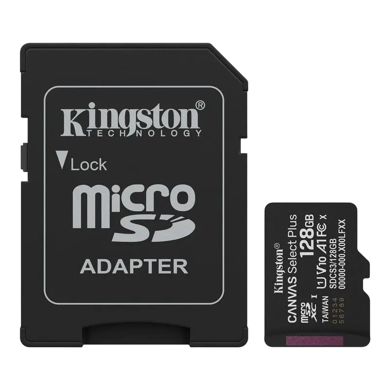 Карта памяти Kingston Canvas Select Plus, 128Гб (SDCS3/128GB)