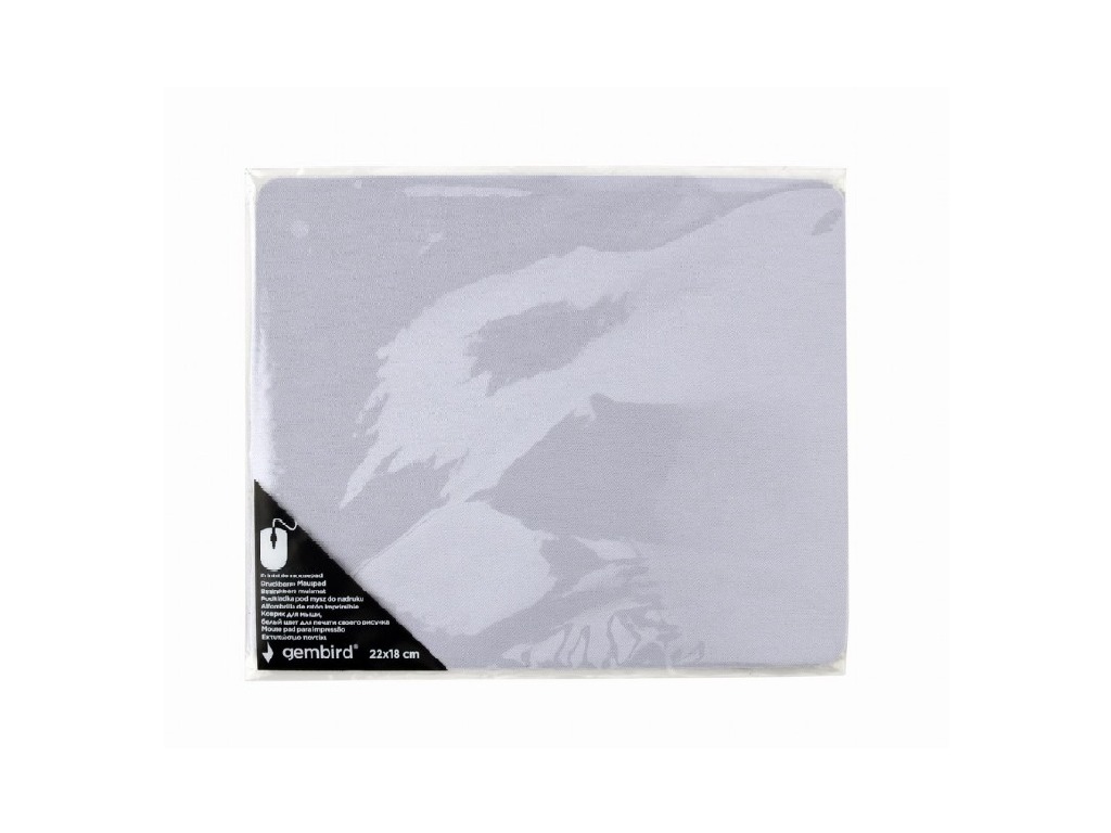 Mouse Pad Gembird MP-PRINT-S, 220 × 180 × 2mm, Cloth, Printable, White, клавиатуры ,мышки ,веб камера ,коврики ,флешки , 16gb, 32gb,64gb,128gb,256gb,512,microsd,sd