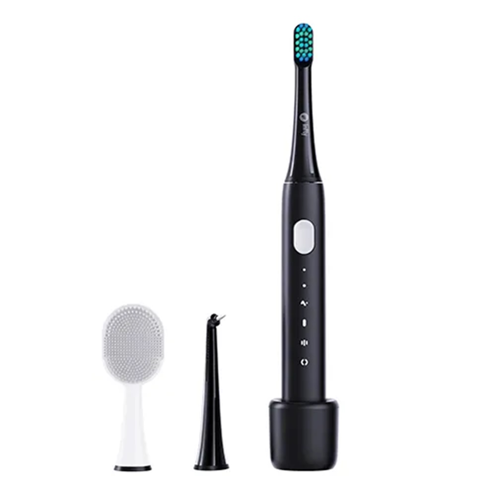 Infly Electric Toothbrush P60 with 5 Brush Heads, Black