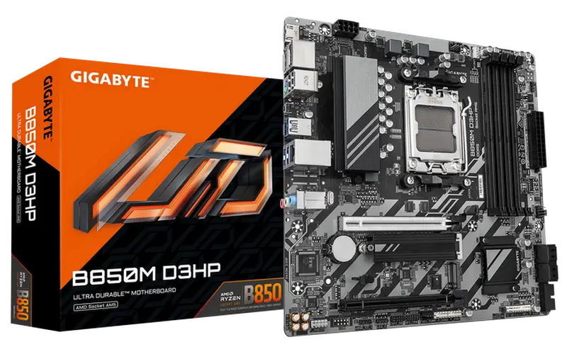 Материнская плата Gigabyte B850M D3HP, AM5, AMD B850, Micro-ATX