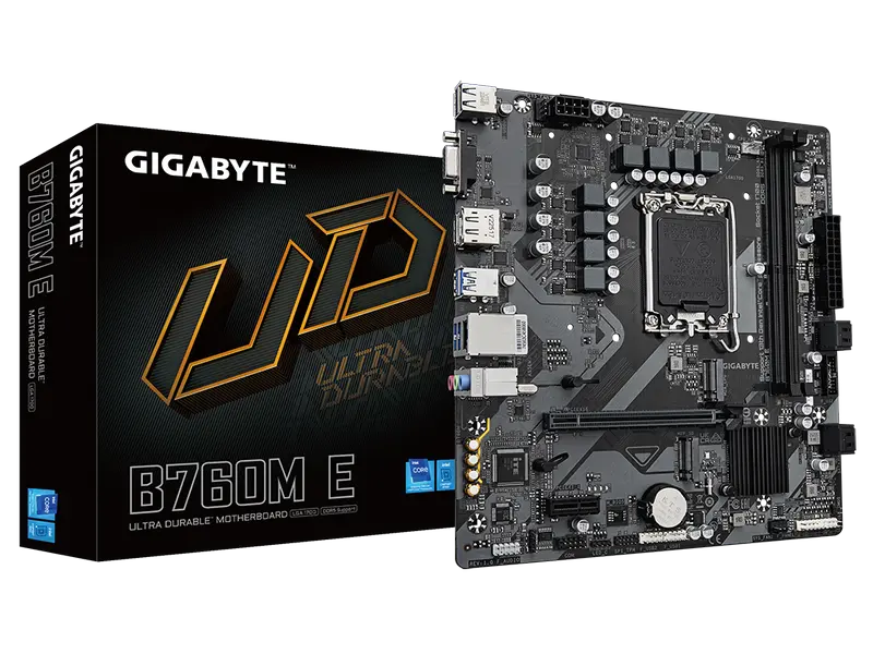 Материнская плата Gigabyte B760M E, LGA1700, Intel B760, Micro-ATX
