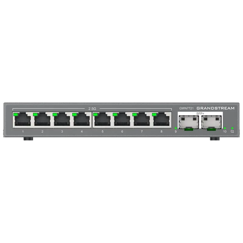 Сетевой коммутатор Grandstream GWN7721, 8x 2.5Gigabit Ethernet