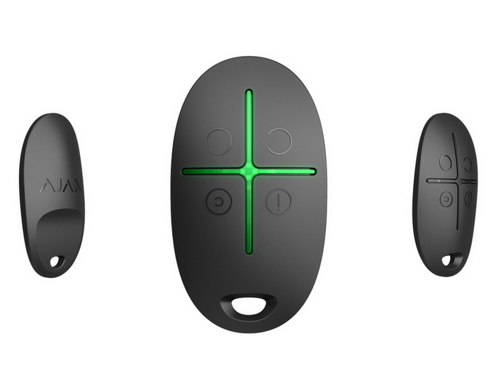 Ajax Wireless Security Alarm Button "SpaceControl", Black, Security Modes, Key Fob