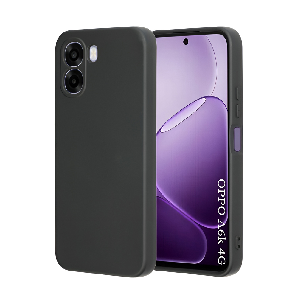WOO Case Liquid Silicone Oppo A6K 4G, Black