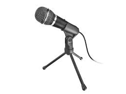 Trust Starzz All-round Microphone for PC and laptop, High performance microphone with mute switch an