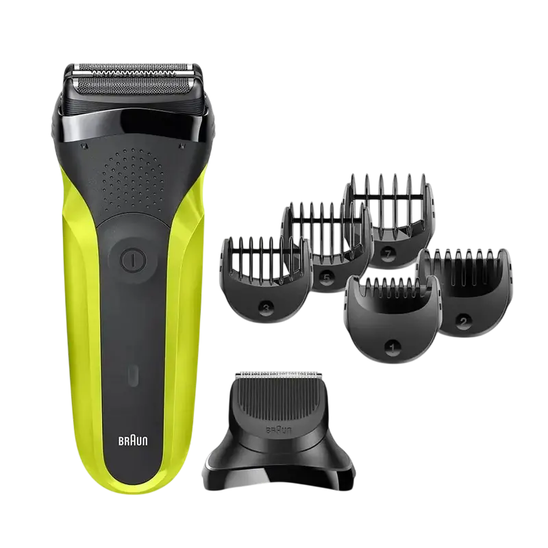 Электробритва мужская Braun 300BT, Черный | Зелёный