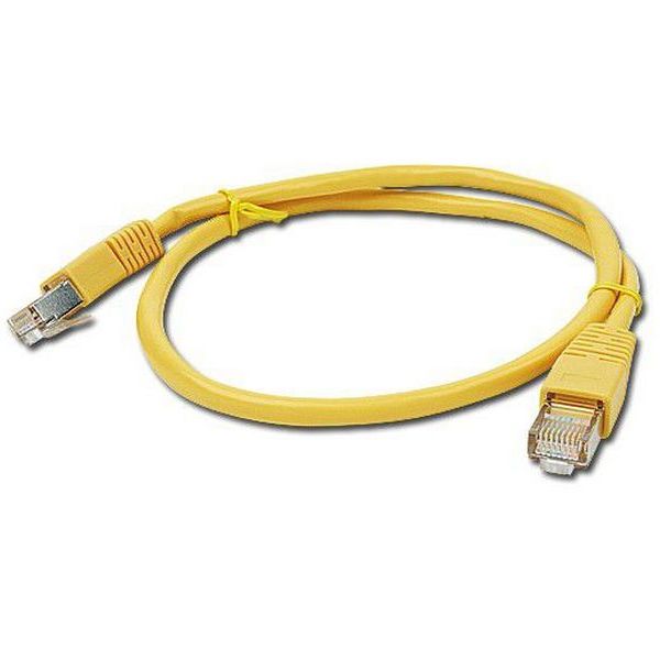  0.5m, FTP Patch Cord  Yellow, PP22-0.5M/Y, Cat.5E, Cablexpert, molded strain relief 50u" plugs