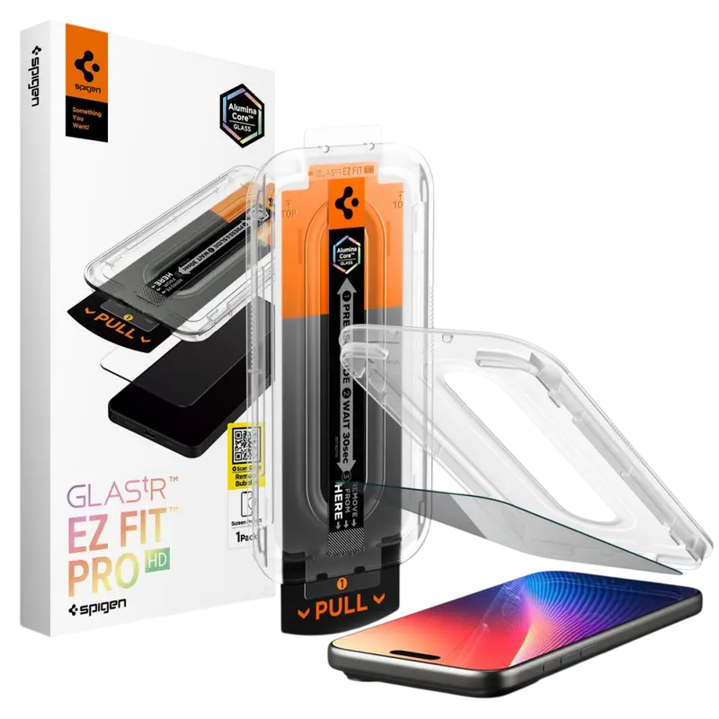 Защитное стекло Spigen Apple iPhone 16/17 Pro Max EZ FIT Pro Privacy , Прозрачный