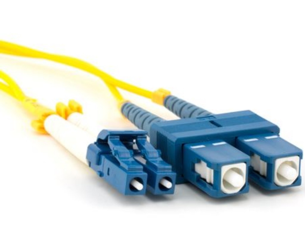 Fiber optic patch cords, singlemode Duplex LC-SC, 5m