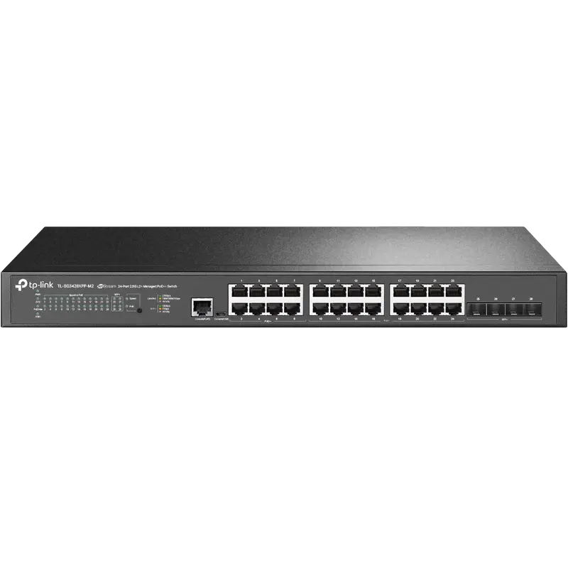 PoE коммутатор TP-LINK SG3428XPP-M2, 8x PoE++(802.3bt), 16x PoE+ (802.3at)