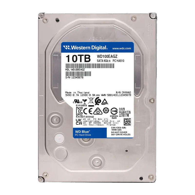 Жесткий диск Western Digital WD Blue, 3.5", 10 ТБ <WD100EAGZ>