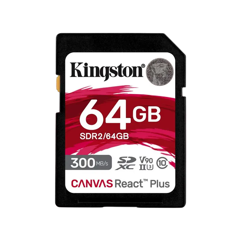 Карта памяти Kingston Canvas React Plus, 64Гб (SDR2/64GB)