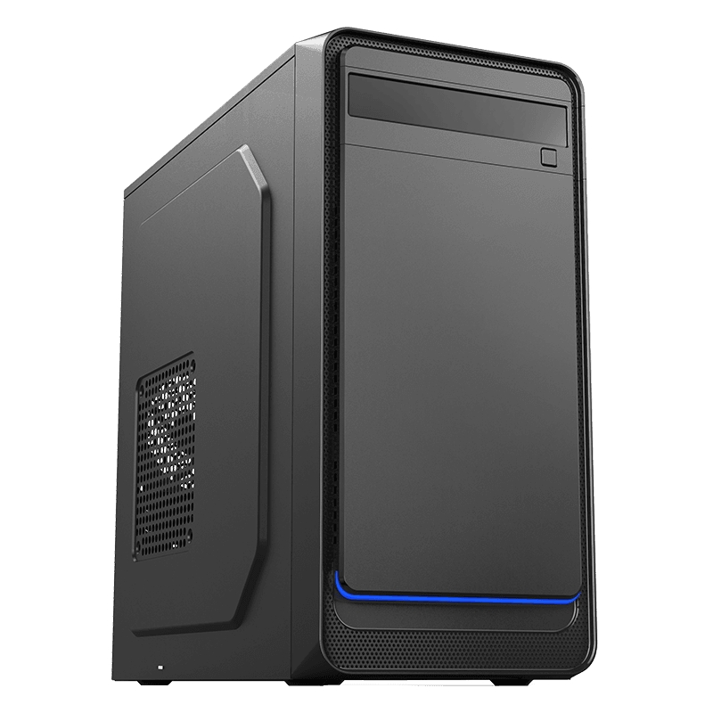 Case mATX 500W Sohoo 6503BK, 0.4mm, 2xUSB2.0, 1x5.25", 2x3.5", 3x2.5", PSU: ATX-500W-12cm, Black