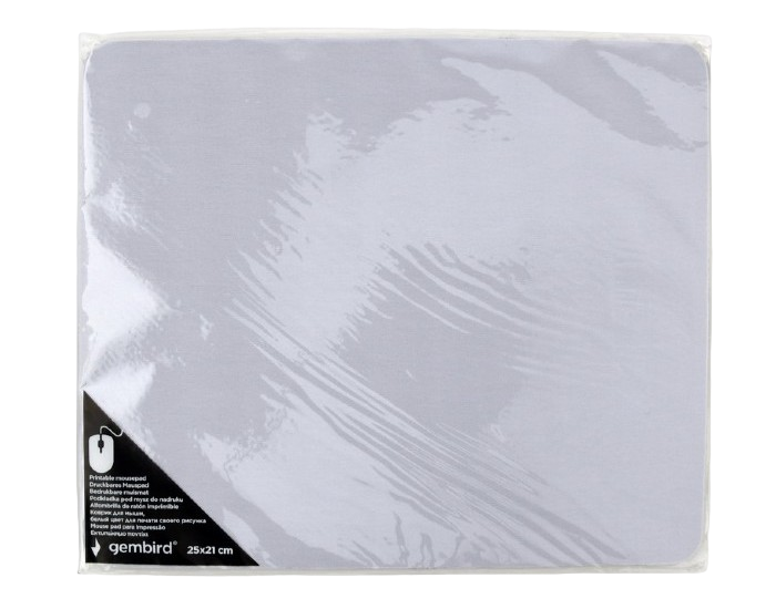 Mouse Pad Gembird MP-PRINT-M, 250 × 210 × 3mm, Cloth, Printable, White