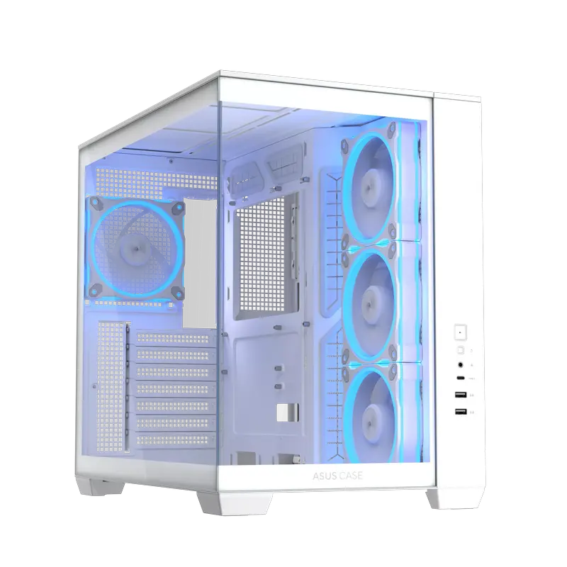 Компьютерный корпус ASUS A32 PLUS TG, Midi-Tower, Без блока питания, Белый