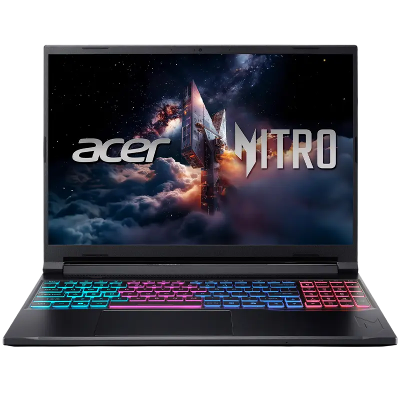 Игровой ноутбук 16" Acer Nitro V 16S AI ANV16S-41, Obsidian Black, AMD Ryzen 7 260, 16Гб/512Гб, Linux eShell
