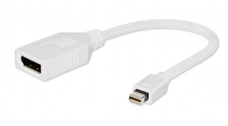 Adapter DP F to mini DP M, Cablexpert "A-mDPM-DPF-001-W", White