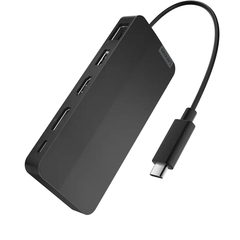 Док-станция Lenovo USB-C Dual Display Travel Dock, Черный