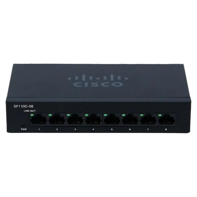 Сетевой коммутатор Cisco SF110D-08, 8x 10/100 Мбит/с