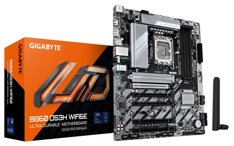 Материнская плата Gigabyte B860 DS3H WIFI6E, LGA1851, Intel B860, ATX