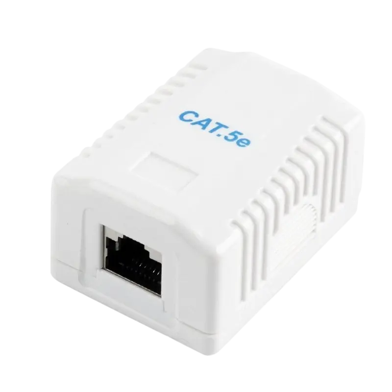 Розетка для настенного крепления Cablexpert NCAC-1F5E-0, Белый