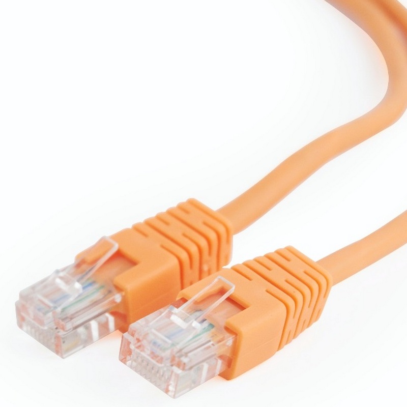  0.5m, Patch Cord  Orange, PP12-0.5M/O, Cat.5E, Cablexpert, molded strain relief 50u" plugs