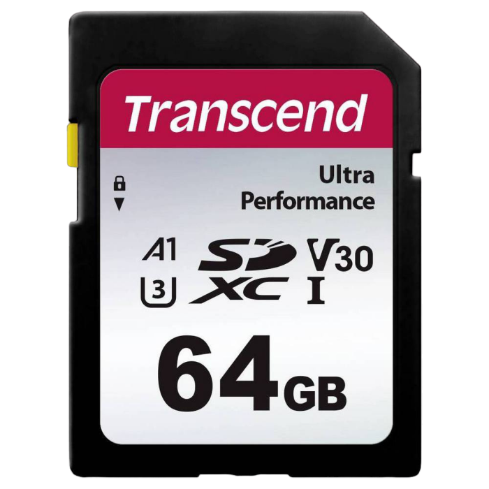 ..64GB  SDXC Card (Class 10) UHS-I , U3, Transcend 340S  "TS64GSDC340S" (R/W:160/50MB/s)