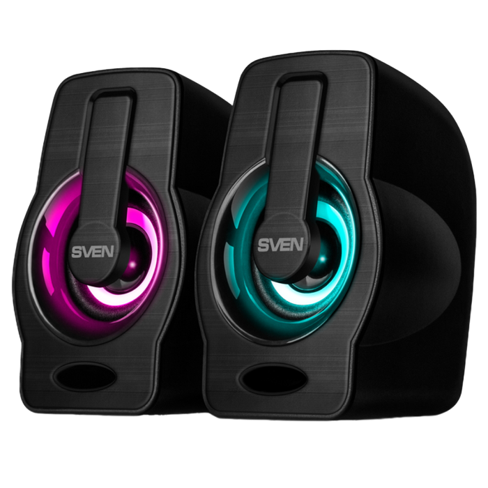 Speakers SVEN "255" Black, 4w, USB power, Dynamic RGB lighting